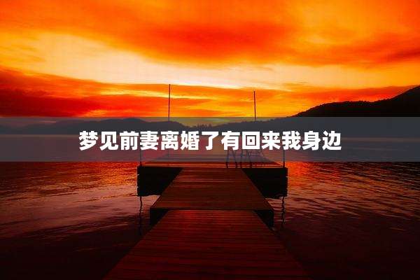 梦见前妻离婚了有回来我身边