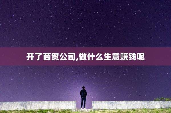 开了商贸公司,做什么生意赚钱呢