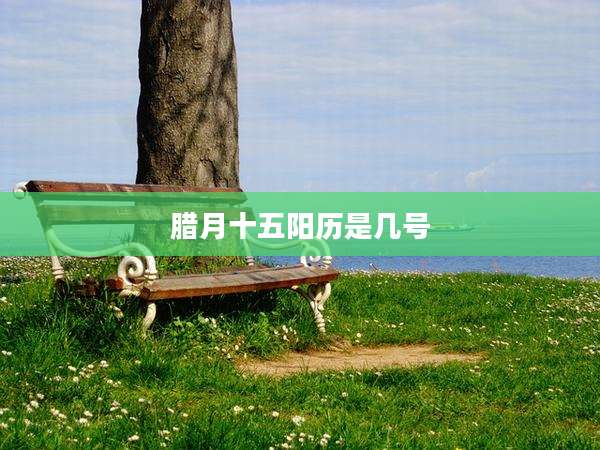腊月十五阳历是几号