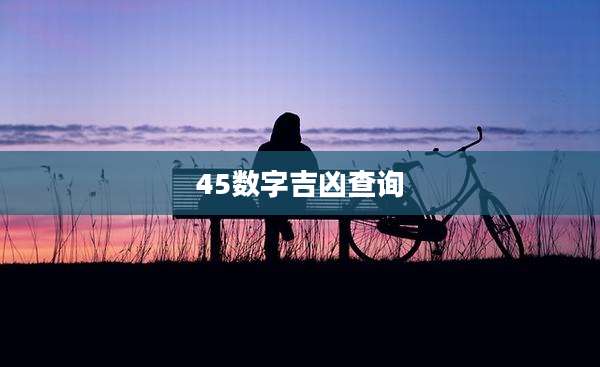 45数字吉凶查询