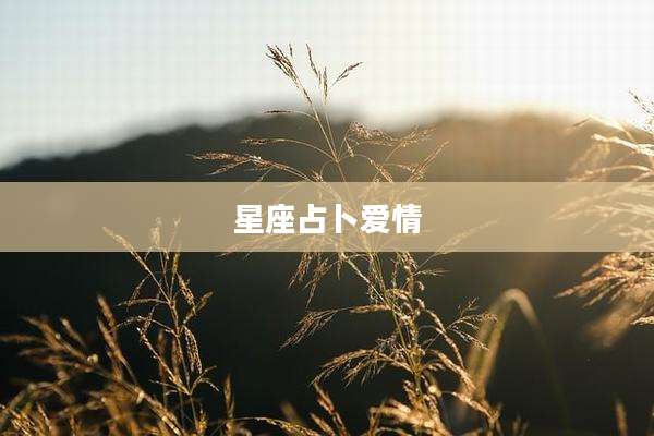 星座占卜爱情
