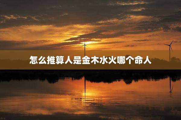 怎么推算人是金木水火哪个命人