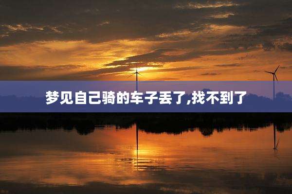梦见自己骑的车子丢了,找不到了