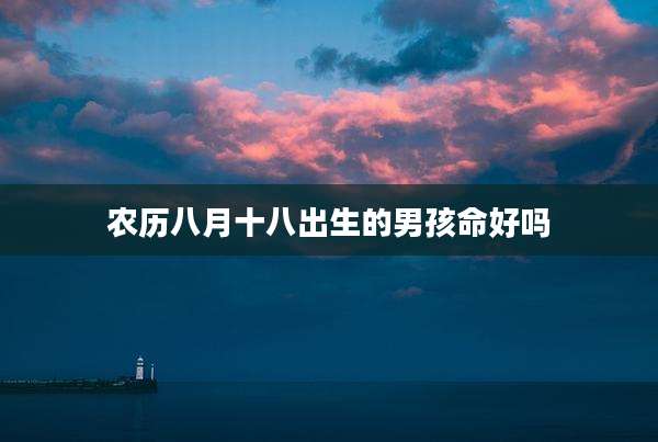 农历八月十八出生的男孩命好吗