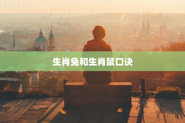 生肖兔和生肖鼠口诀