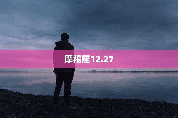 摩羯座12.27