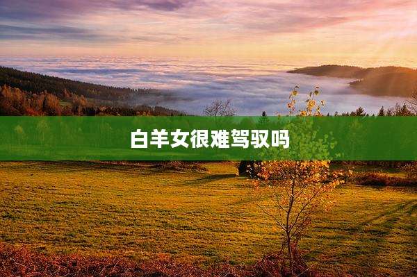 白羊女很难驾驭吗