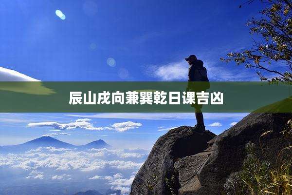 辰山戌向兼巽乾日课吉凶