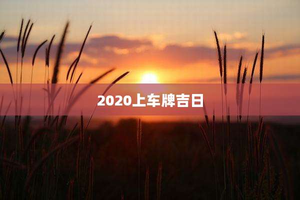 2020上车牌吉日