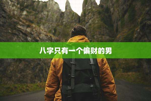八字只有一个偏财的男