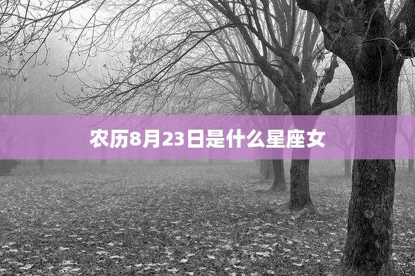 农历8月23日是什么星座女