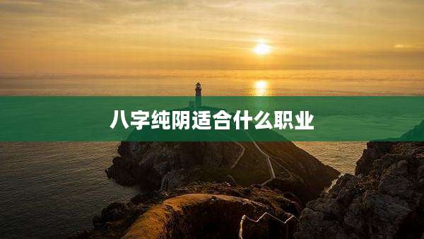 八字纯阴适合什么职业