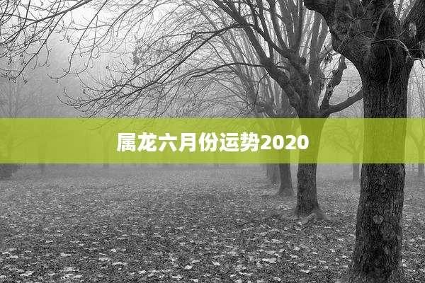 属龙六月份运势2020