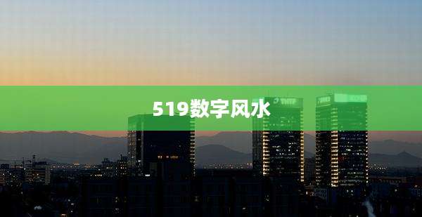519数字风水