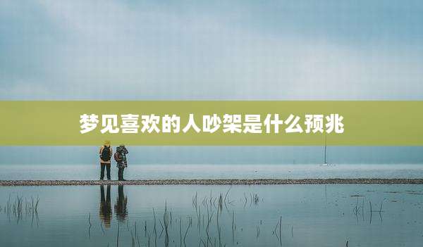 梦见喜欢的人吵架是什么预兆