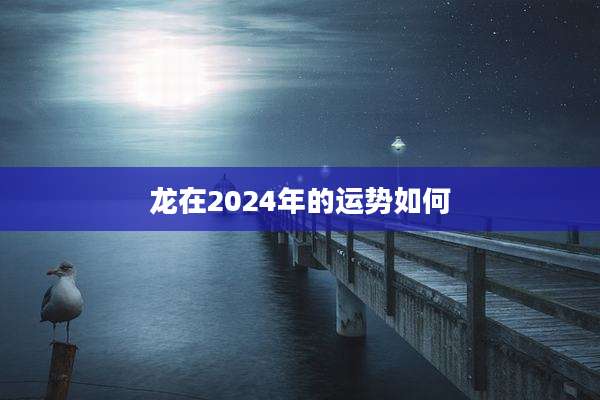 龙在2024年的运势如何