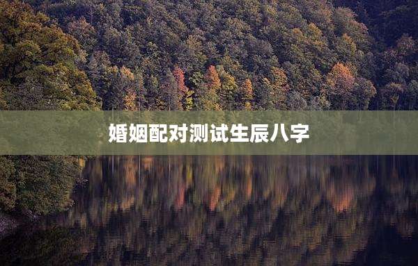 婚姻配对测试生辰八字