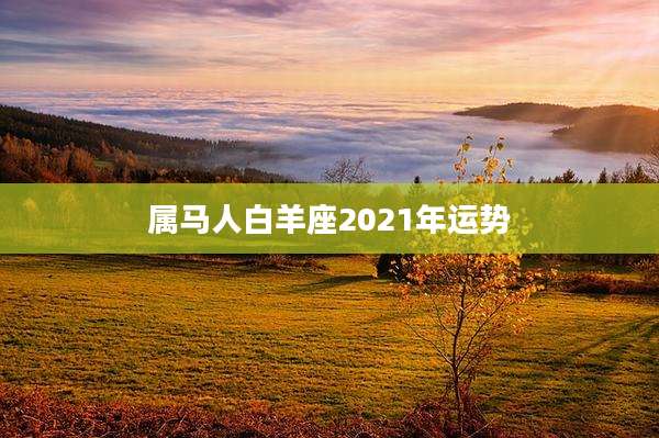 属马人白羊座2021年运势