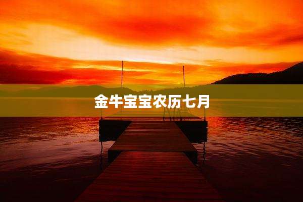 金牛宝宝农历七月