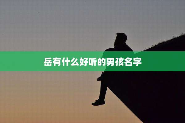 岳有什么好听的男孩名字