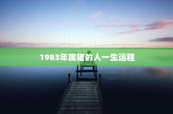 1983年属猪的人一生运程