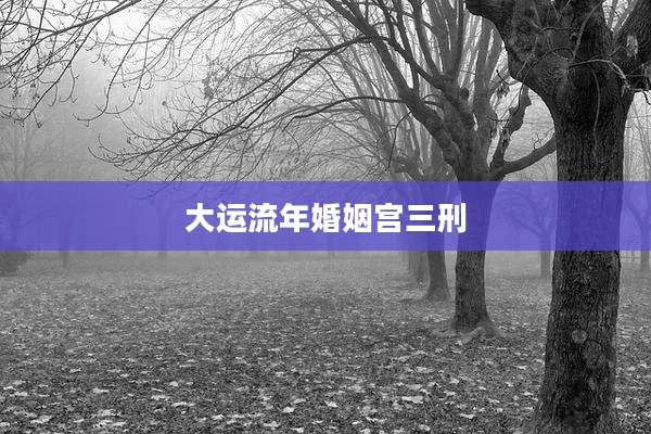 大运流年婚姻宫三刑