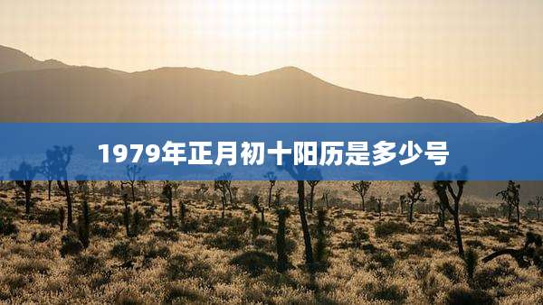 1979年正月初十阳历是多少号
