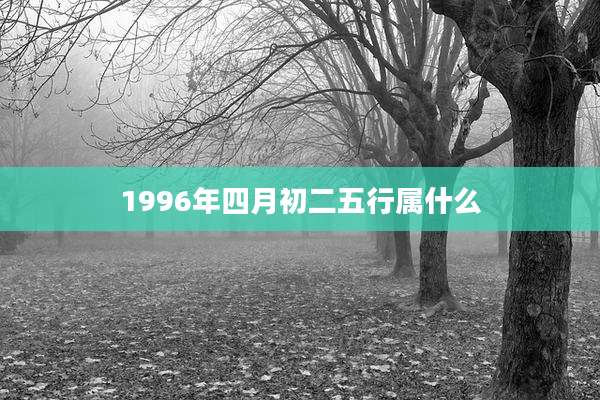 1996年四月初二五行属什么