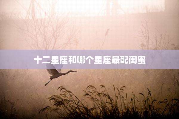 十二星座和哪个星座最配闺蜜
