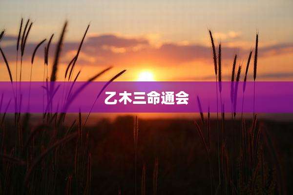 乙木三命通会
