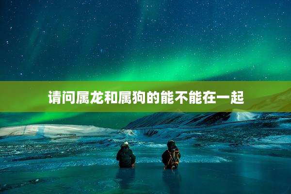 请问属龙和属狗的能不能在一起
