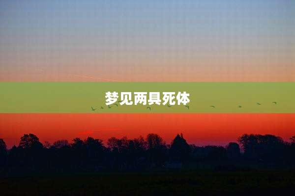 梦见两具死体