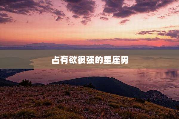 占有欲很强的星座男