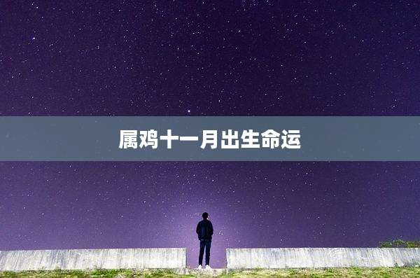 属鸡十一月出生命运