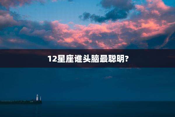 12星座谁头脑最聪明?