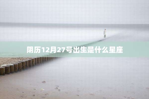 阴历12月27号出生是什么星座