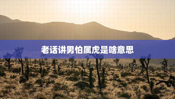 老话讲男怕属虎是啥意思
