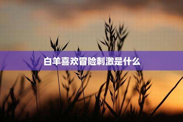 白羊喜欢冒险刺激是什么