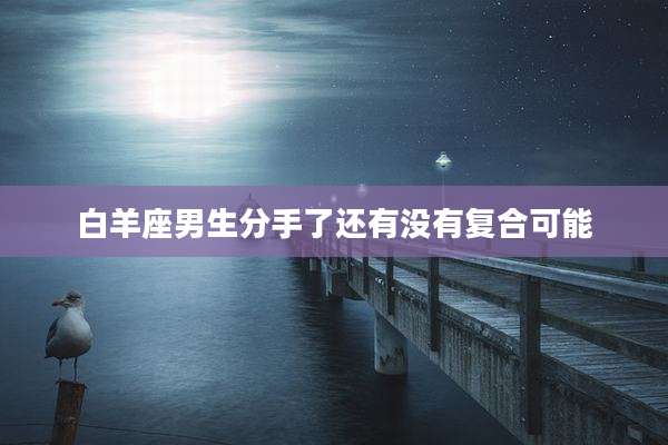 白羊座男生分手了还有没有复合可能