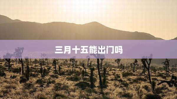 三月十五能出门吗