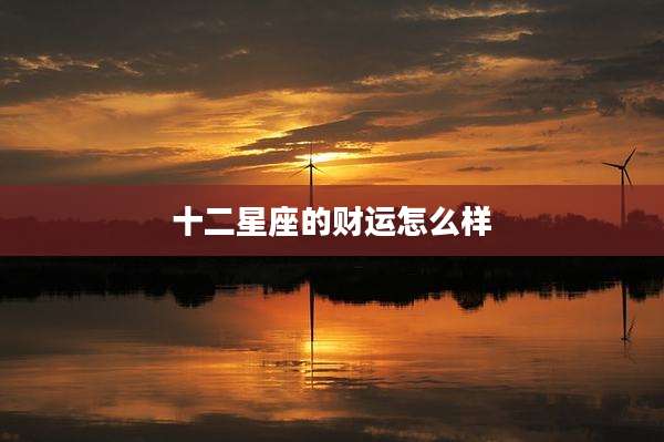 十二星座的财运怎么样