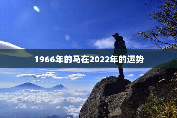 1966年的马在2022年的运势