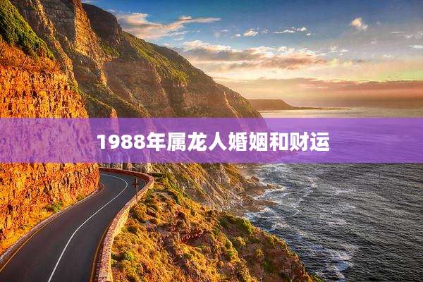 1988年属龙人婚姻和财运