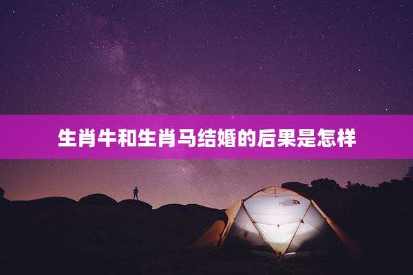 生肖牛和生肖马结婚的后果是怎样