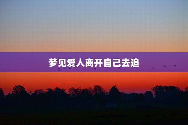 梦见爱人离开自己去追