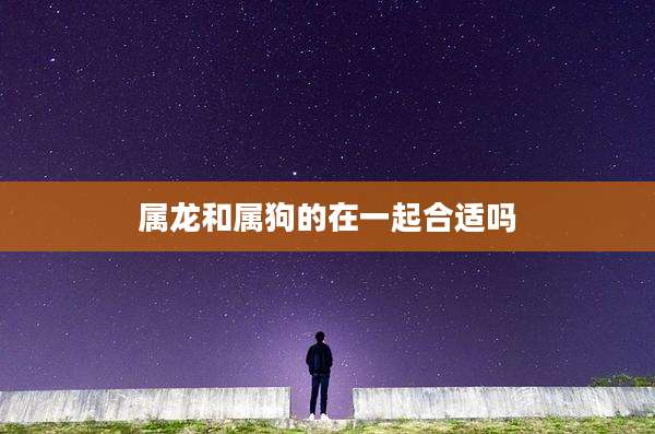 属龙和属狗的在一起合适吗