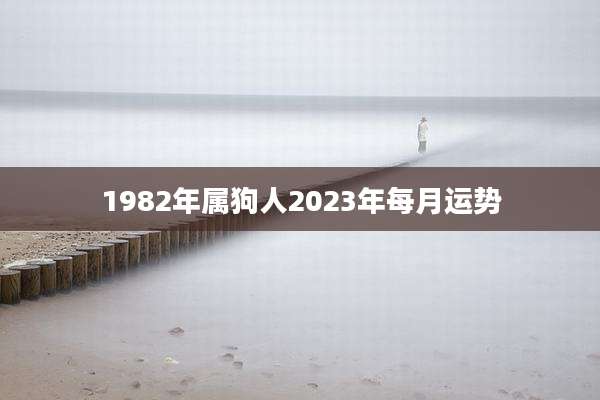 1982年属狗人2023年每月运势