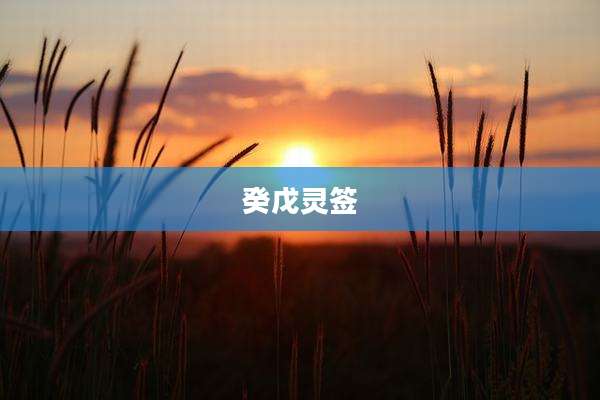 癸戊灵签