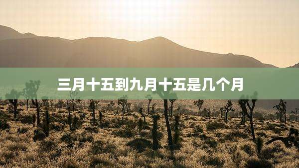 三月十五到九月十五是几个月