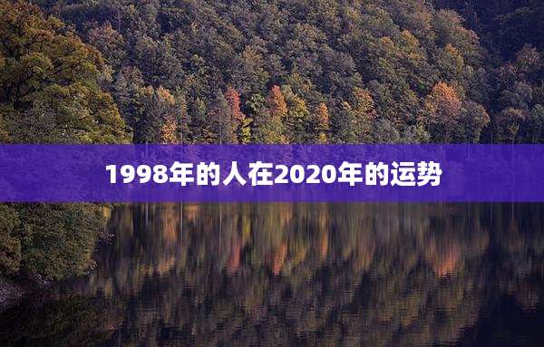 1998年的人在2020年的运势